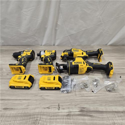 AS-IS DeWalt 20V MAX ATOMIC Cordless Brushless 4-Tool Combo Kit