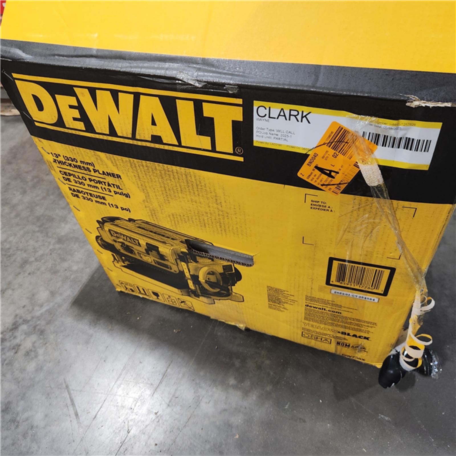 As-Is- DEWALT 15 Amp Corded 13 in. Heavy-Duty 2-Speed Bench Planer
