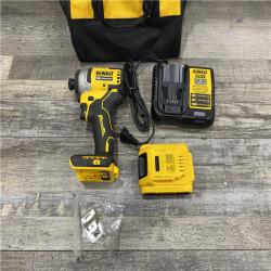 AS-IS DEWALT Atomic 20V Max Lithium-Ion Brushless Cordless Compact 1/4 in. Impact Driver Kit