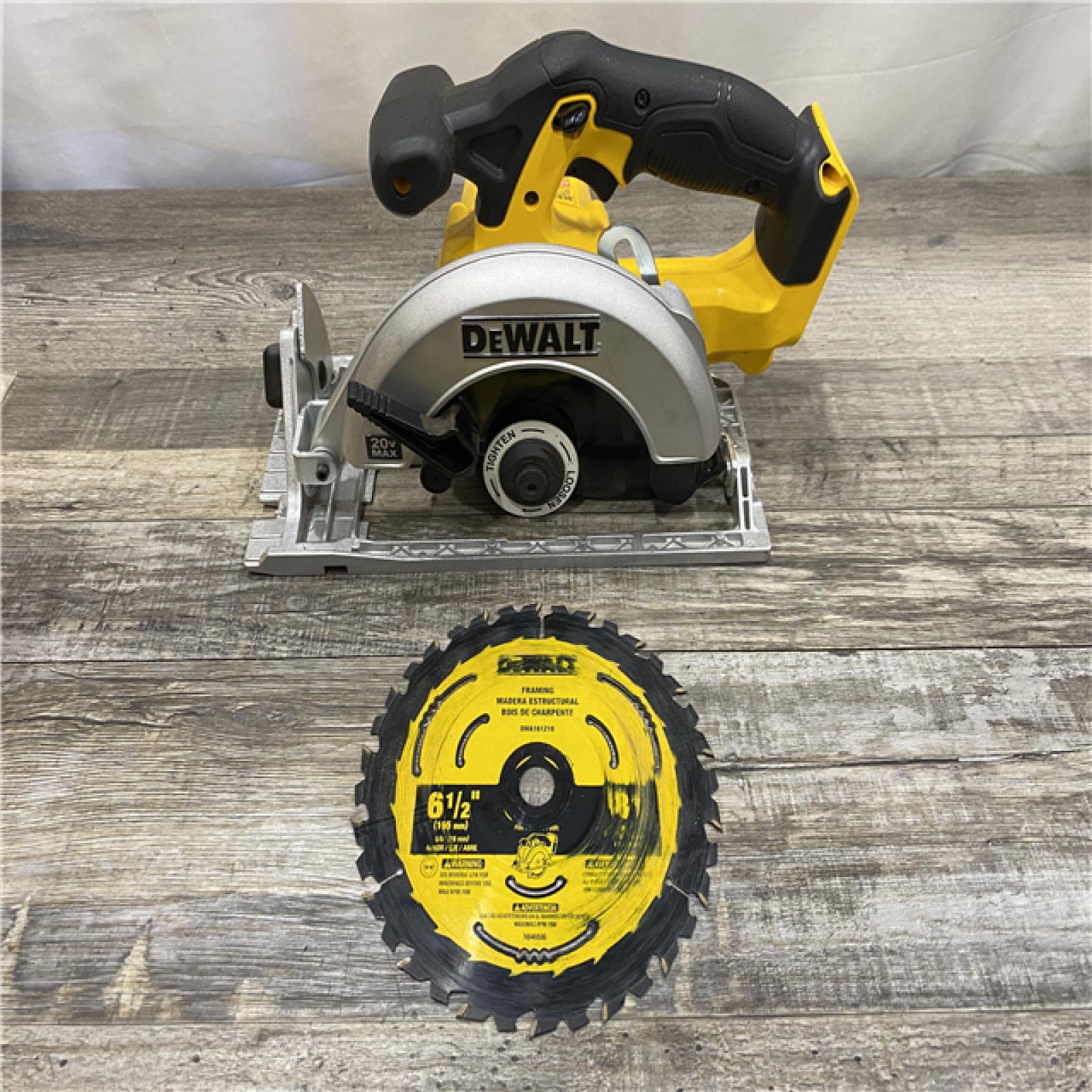 AS-IS DEWALT 20-Volt MAX Lithium-Ion Cordless 6-1/2 in. Circular Saw (Tool-Only)
