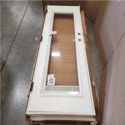 Phoenix NEW MMI DOOR 32 in. x 80 in. Internal Blinds Right-Hand Inswing Full Lite Clear Classic Primed Fiberglass Smooth Prehung Front Door