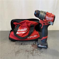 AS-IS - Milwaukee M12 FUEL 12-Volt Lithium-Ion Brushless Cordless 1/2 in. Hammer Drill with High Output 5Ah Battery