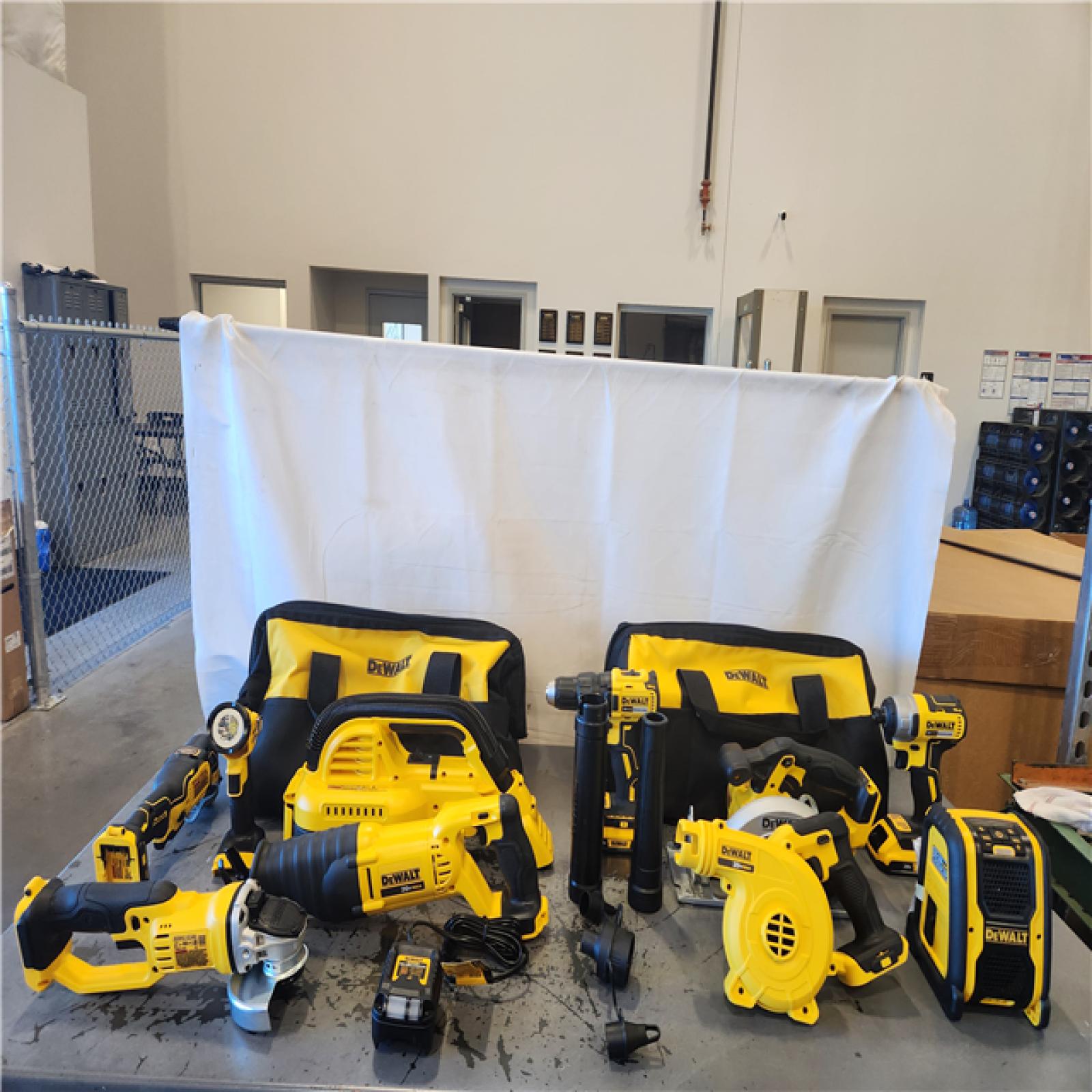 AS-IS- 20-Volt Max Lithium-Ion 10-Tool Cordless Combo Kit with Two 2.0 Ah Batteries  Charger and 2 Bags