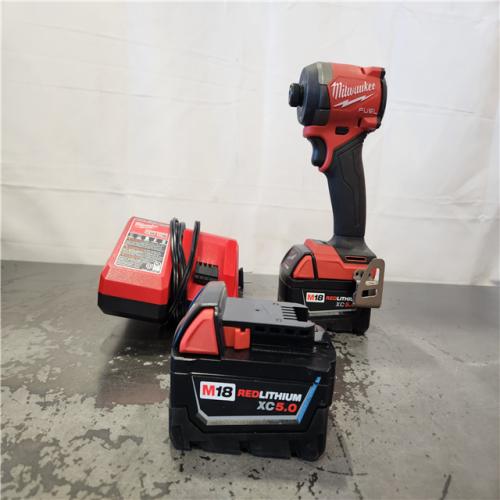 AS-IS- Milwaukee 18-Volt Lithium-Ion XC Starter Kit with Two 5.0Ah Batteries and Charger