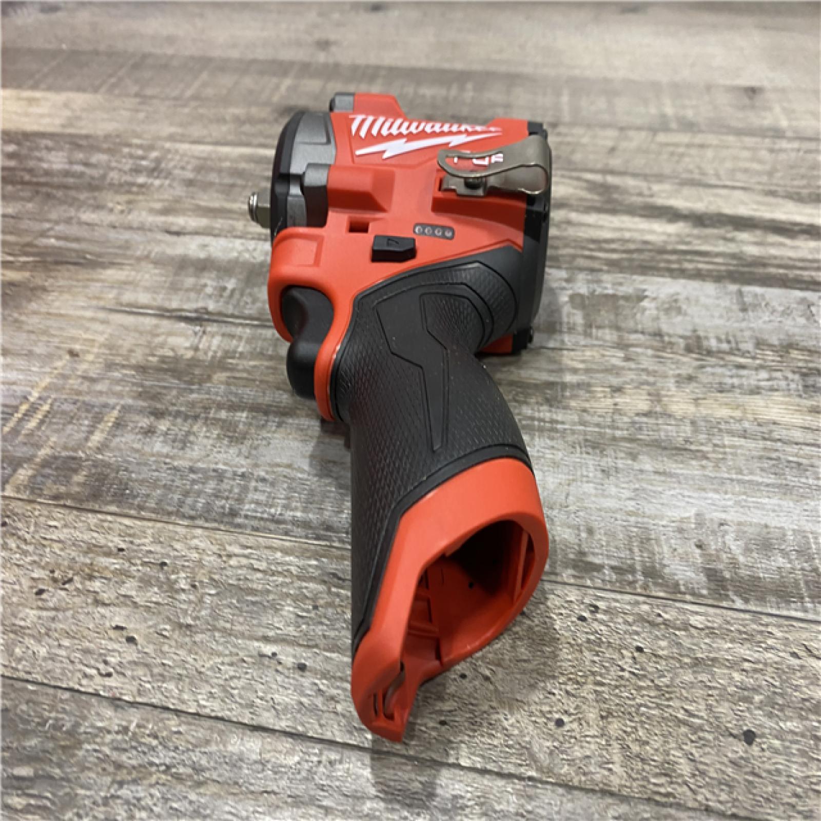 AS-IS Milwaukee  FUEL 12V Lithium-Ion Brushless Cordless Stubby 3/8 in. Impact Wrench (Tool-Only)