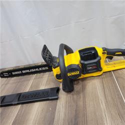 AS-IS   DEWALT  FLEXVOLT 60V MAX 16in. Brushless Cordless Battery Powered Chainsaw Kit with (1) FLEXVOLT 2 Ah Battery & Charger