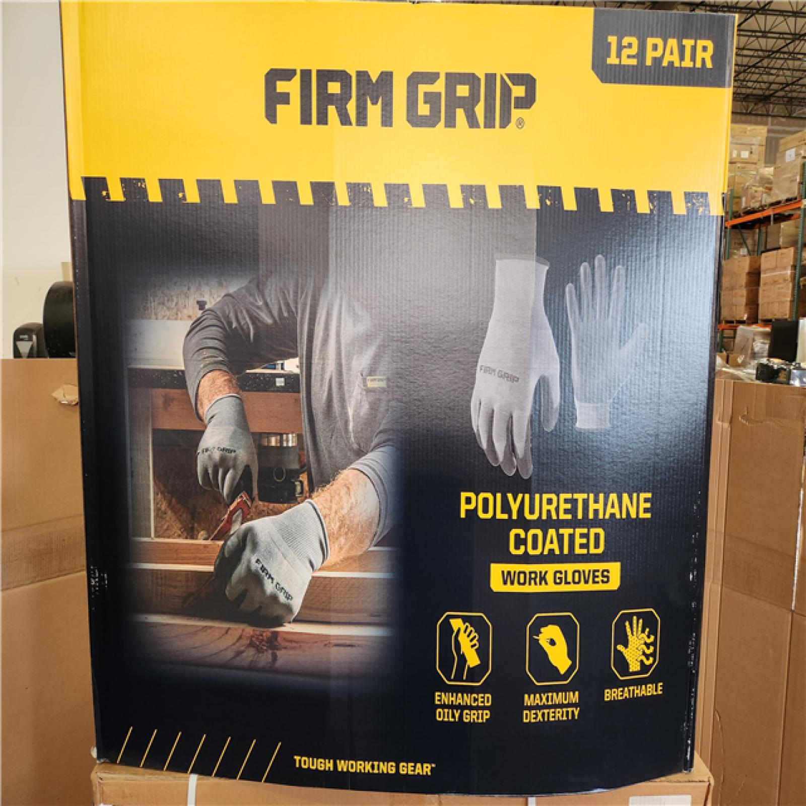 Phoenix NEW FIRM GRIP Large Polyurethane Grip Work Gloves Pallet (400-Gloves)