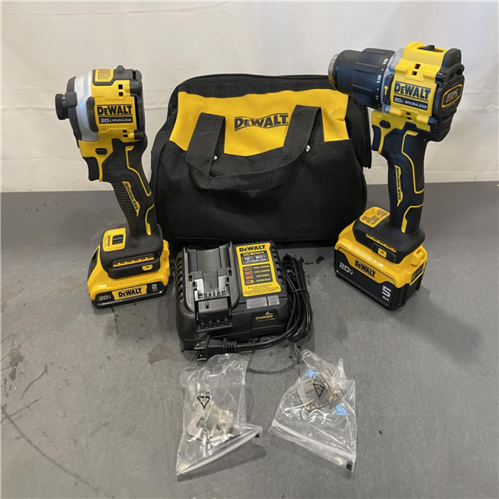 AS-IS - DEWALT ATOMIC 20-Volt Lithium-Ion Cordless 2-Tool Combo Kit