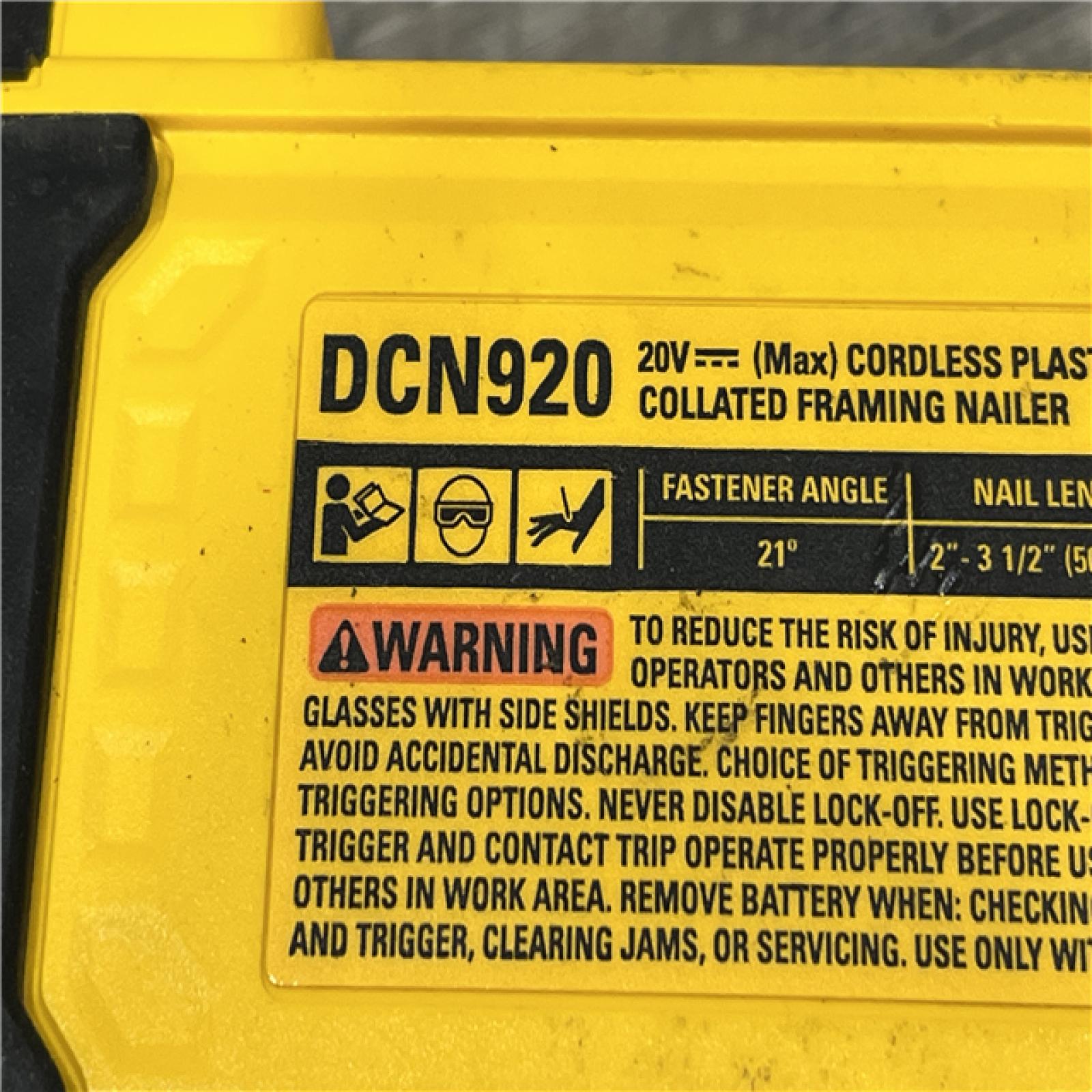 AS-IS DEWALT 20-Volt 21° Cordless Framing Nailer (Tool-Only)