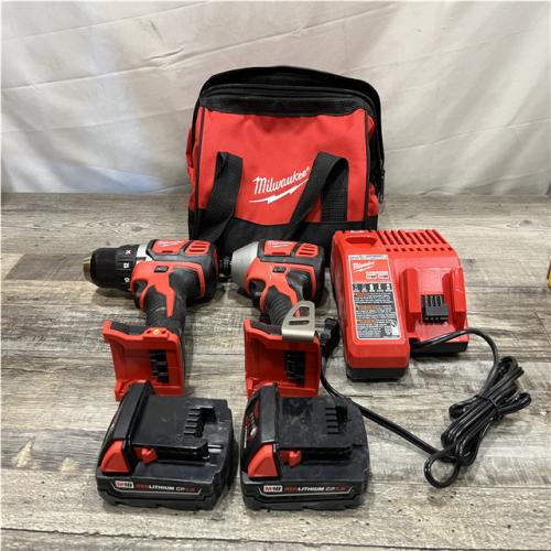 AS-IS Milwaukee 18V Lithium-Ion Cordless Drill Driver/Impact Driver Combo Kit