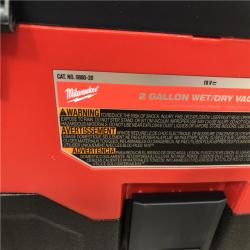 AS-IS Milwaukee 18-Volt 2 Gal. Lithium-Ion Cordless Wet/Dry Vacuum (Vacuum-Only)