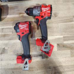 HOUSTON LOCATION - AS-IS MILWAUKEE M18 FUEL 18V Lithium-Ion Brushless Cordless Hammer Drill and Impact Driver Combo Kit (2-Tool) with 2 Batteries