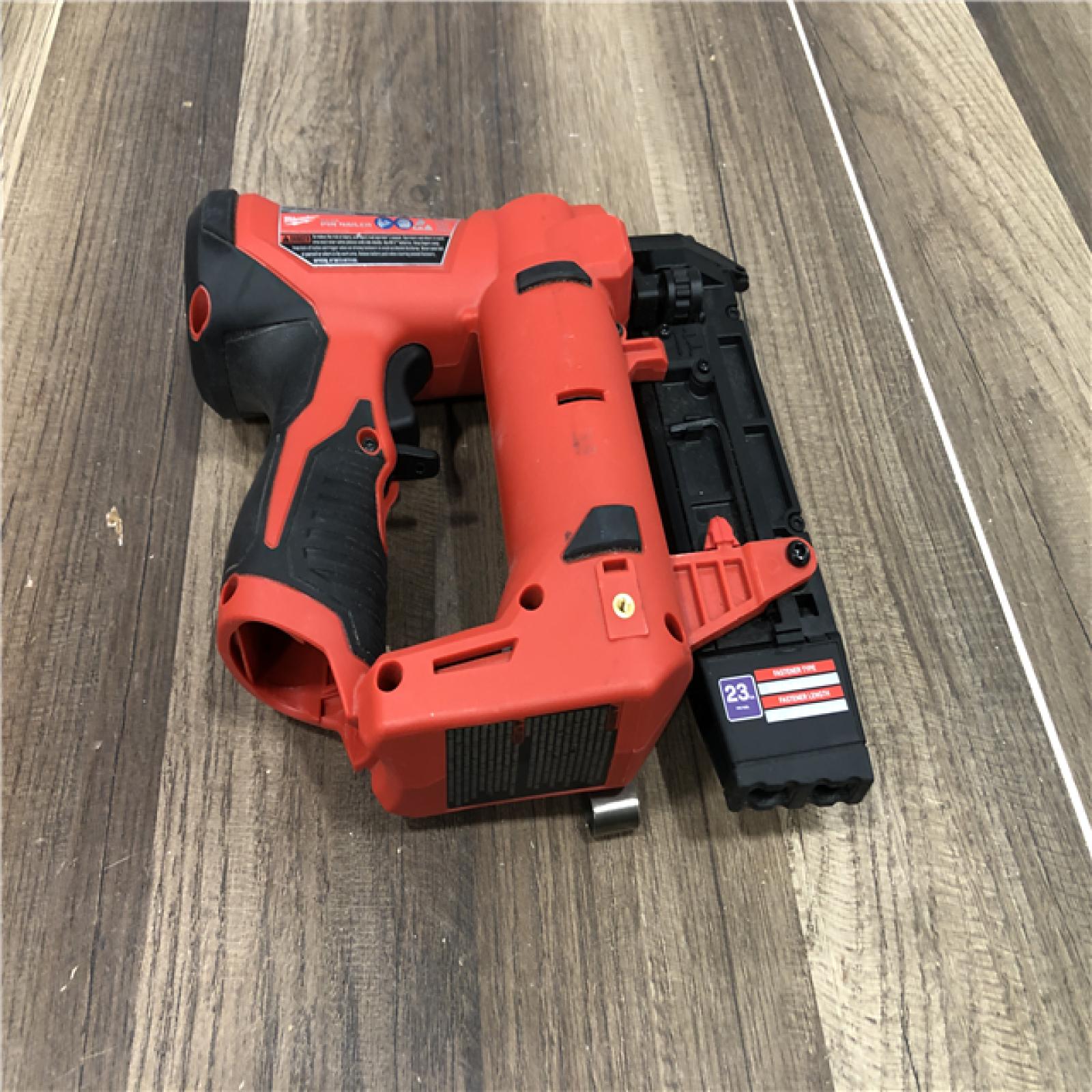 AS-IS Milwaukee 12-Volt 23-Gauge Lithium-Ion Cordless Pin Nailer (Tool-Only)