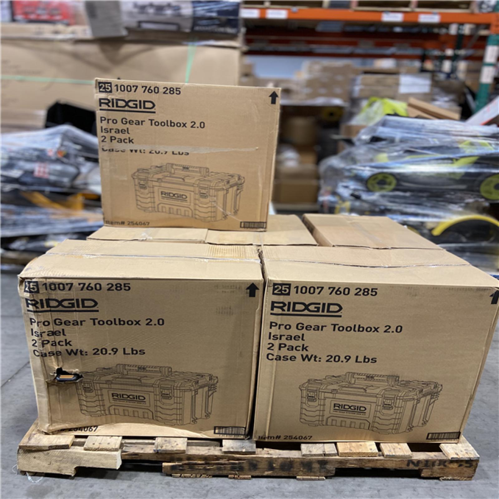 DALLAS LOCATION - RIDGID Pro Gear System Gen 2.0 Stackable Durable 2 Pack - (6 UNITS)