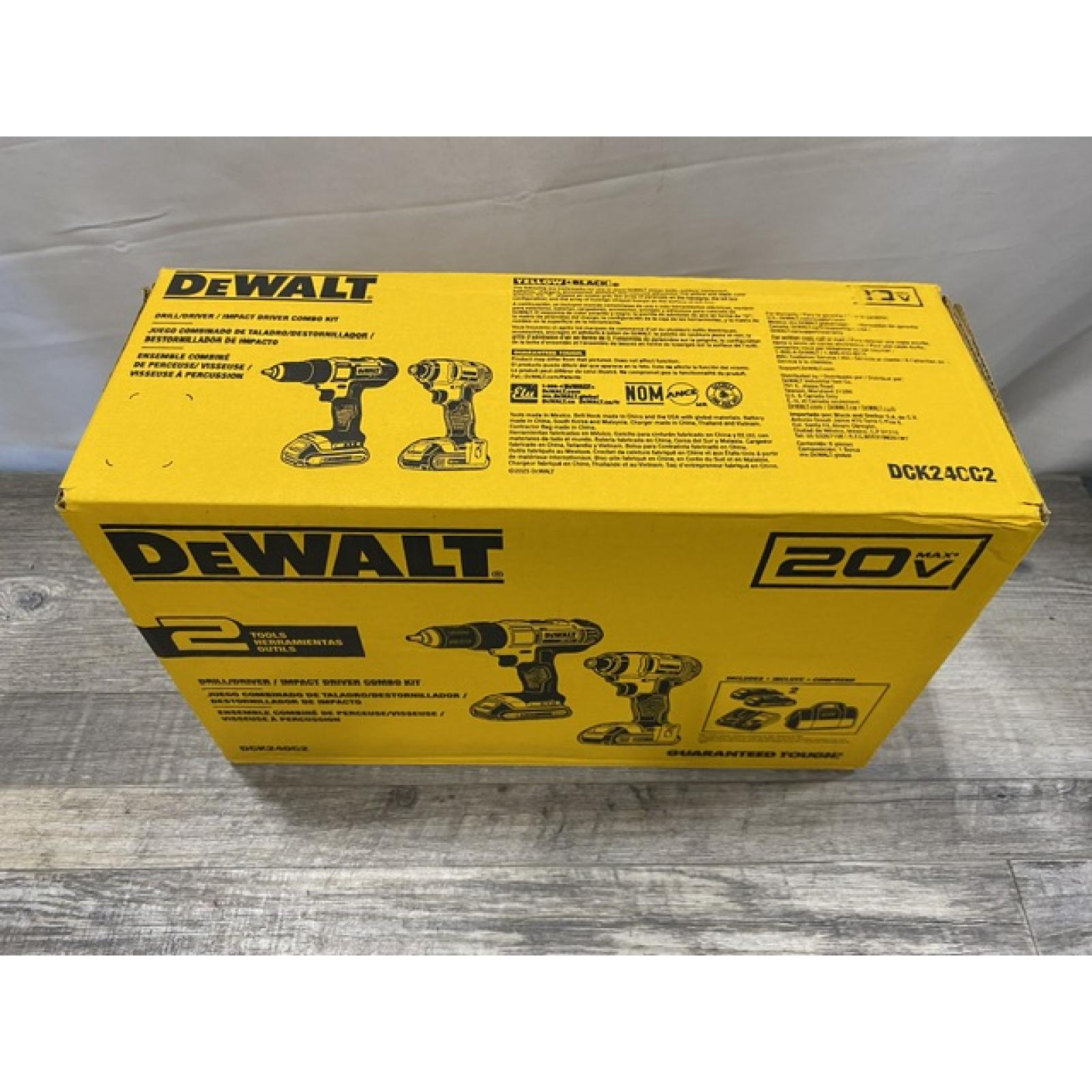 NEW - DEWALT 20V MAX Cordless Drill/Impact 2 Tool Combo Kit
