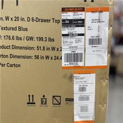 DALLAS LOCATION- AS-IS Husky Heavy-Duty 52 in. W x 20 in. D 9-Drawer Matte Blue Rolling Tool Cabinet