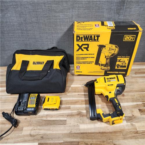 HOUSTON LOCATION - AS-IS DeWALT DCN681D1 20V MAX 18ga Cordless Brushless Narrow Crown Stapler Kit w/ BATTERY & CHARGER