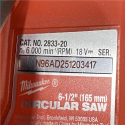 AS-IS Milwaukee FUEL 18V Lithium-Ion Brushless Cordless 6-1/2 in. Circular Saw (Tool-Only)