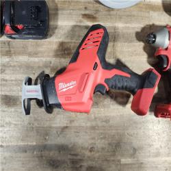 HOUSTON LOCATION - AS-IS MILWAUKEE 4 TOOL COMBO KIT W/ (2) BATTERY & CHARGER