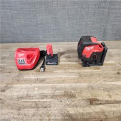 HOUSTON LOCATION - AS-IS Milwaukee Green 125 Ft. Cross Line and Plumb Points Laser Level Kit
