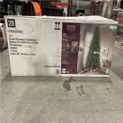 DALLAS LOCATION - Home Decorators Collection 12 ft. Grand Duchess Twinkling Balsam Fir LED Pre-Lit Artificial Christmas Tree