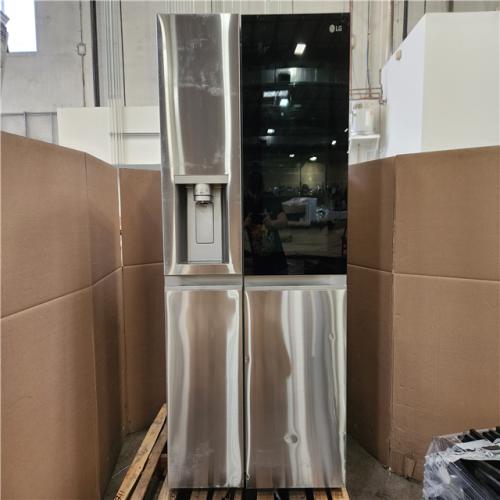 Phoenix LG 27 cu. ft. Side-By-Side Refrigerator with Instaview Glass  Craft Ice  and Recessed Handles in PrintProof Stainless Steel