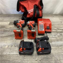 AS-IS Milwaukee 18V Lithium-Ion Brushless Cordless Compact Drill/Impact Combo Kit