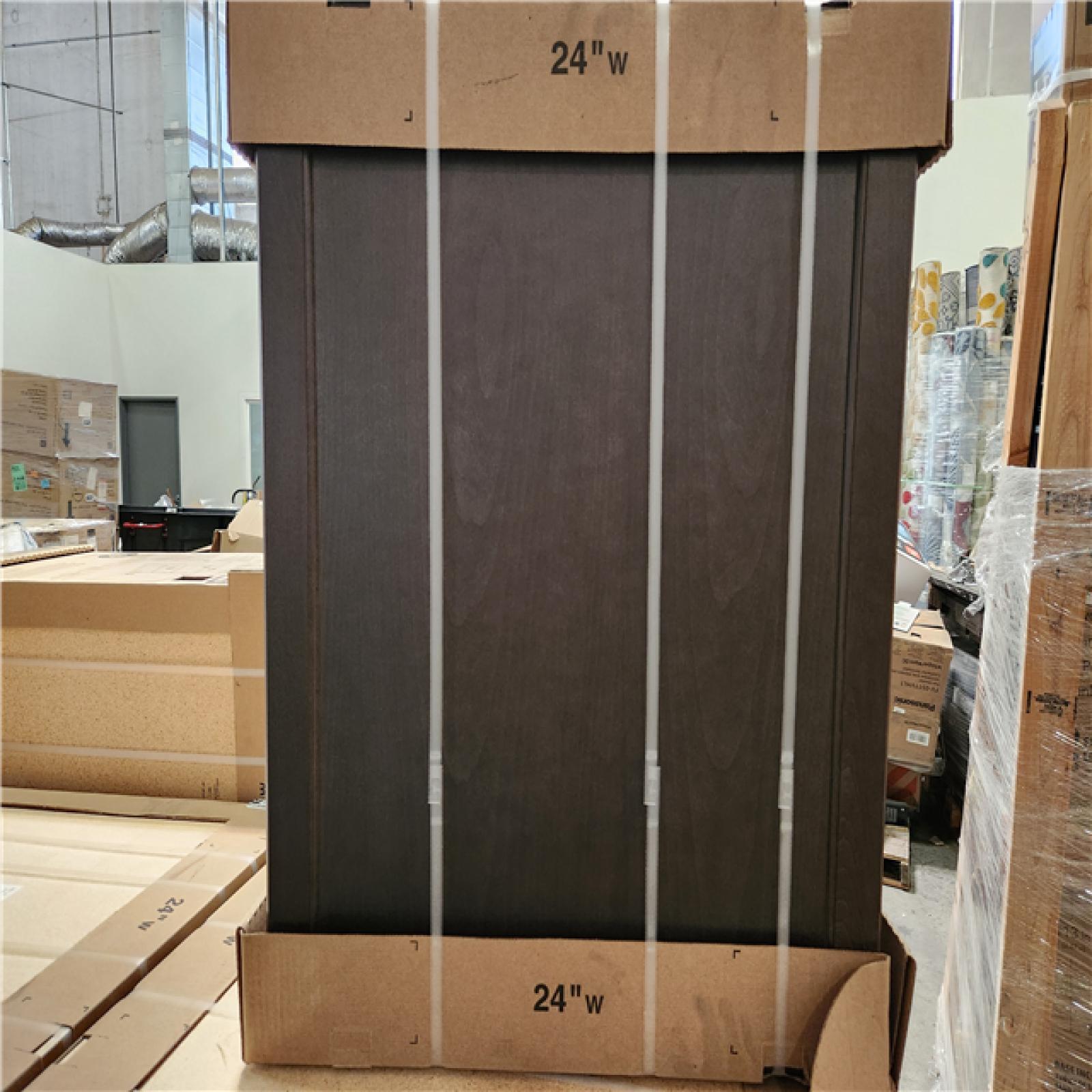 Phoenix Location 11 Hampton Bay Shaker 24 in. W x 12 in. D x 30 in. H Assembled Wall Kitchen Cabinet in Brindle Pallet