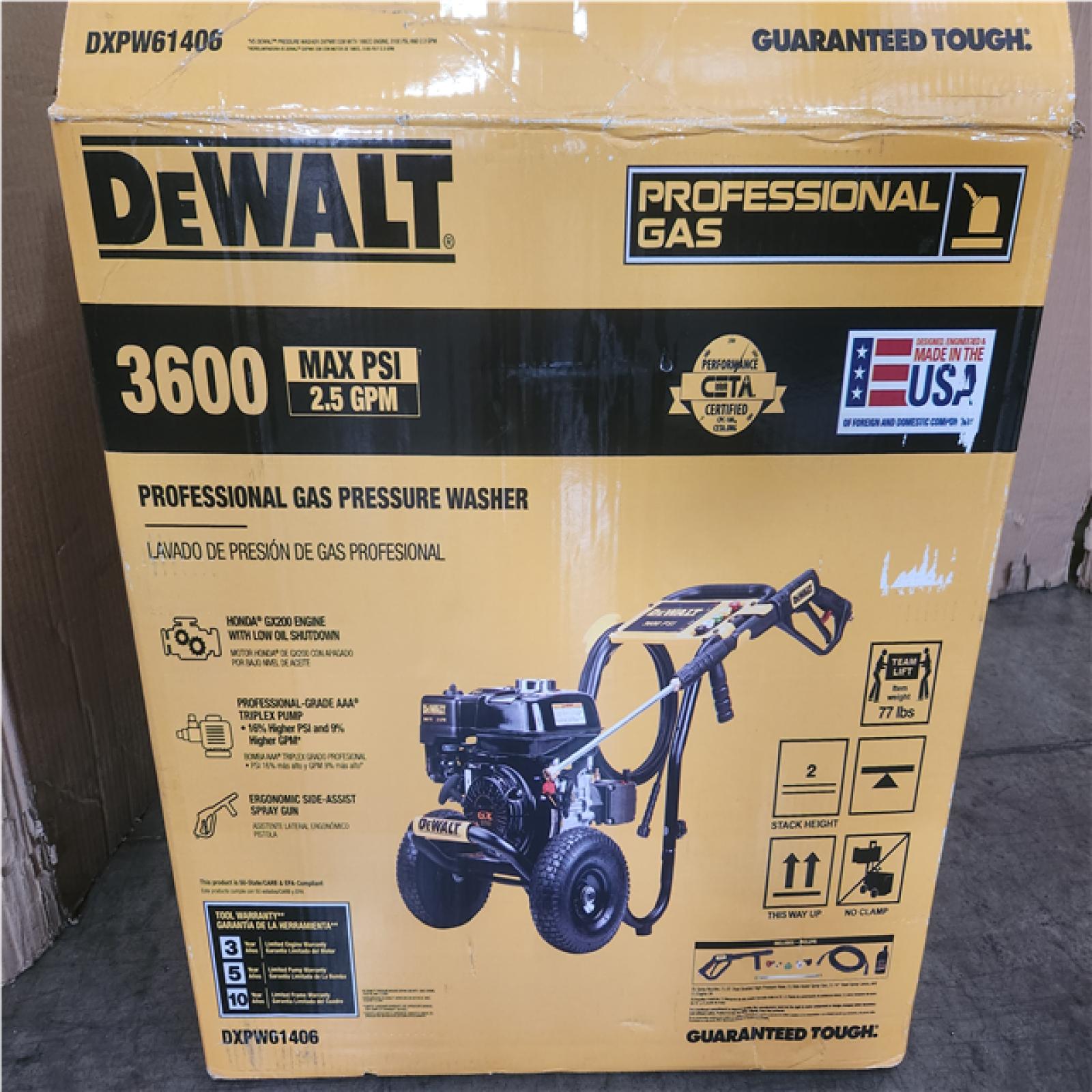 Phoenix NEW DEWALT 3600 PSI 2.5 GPM Gas Pressure Washer with Honda GX200 Engine, Heavy-Duty Commercial Cold Water Power Cleaner