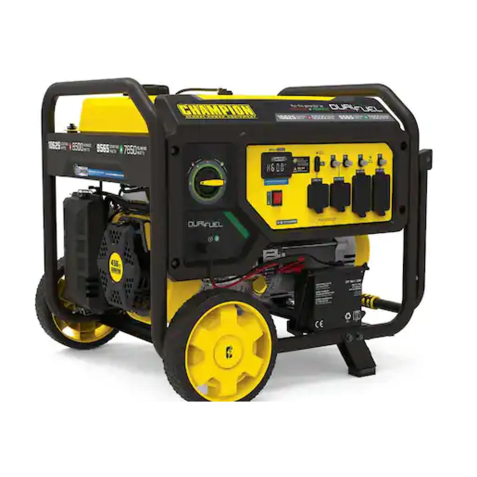 DALLAS LOCATION- NEW!- Champion Power Equipment 10 625/8500-Watt Gasoline/ Propane Powered Dual Fuel Portable Generator