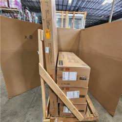 Phoenix NEW Baxton Studio Lenoir 7-Piece Grey Fabric Wood Dining Set (SEALED)