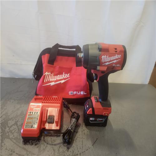 AS-IS- Milwaukee FUEL 18V Lithium-Ion Brushless Cordless 1/2 in. Impact Wrench w/Friction Ring Kit