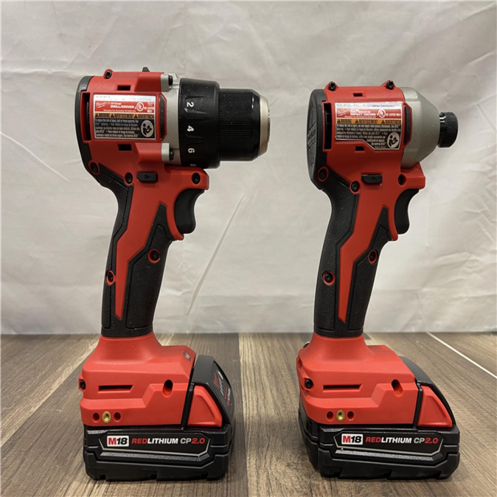 AS-IS Milwaukee 18V Lithium-Ion Brushless Cordless Compact Drill/Impact Combo Kit