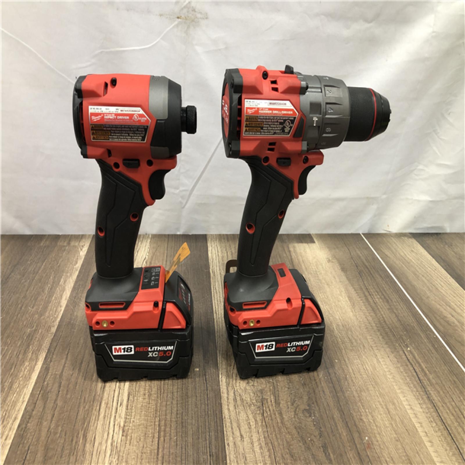 AS-IS Milwaukee  FUEL 18V Lithium-Ion Brushless Cordless Hammer Drill and Impact Driver Combo Kit