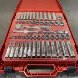 AS-IS - Milwaukee 3/8 in. Drive SAE/Metric Ratchet and Socket Mechanics Tool Set (56-Piece)