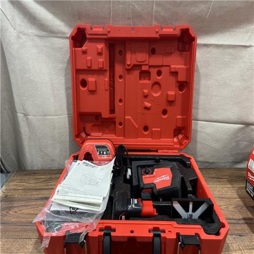 AS-IS Milwaukee-3632-21 M12 Green Beam Laser 360Â° 3-Plane Kit
