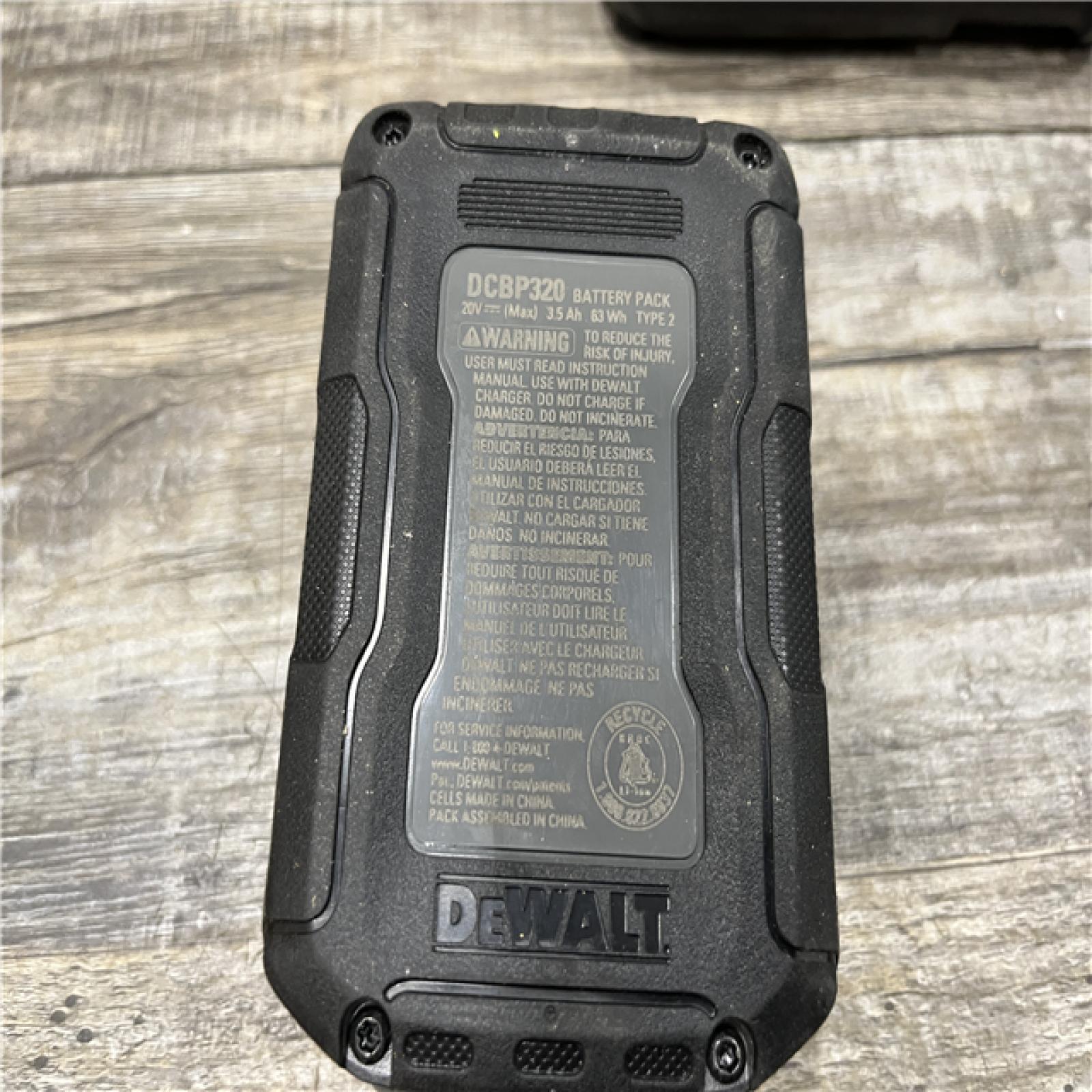 AS-IS DEWALT 20V MAX XR POWERSTACK Lithium-Ion Battery Starter Kit with 3.5Ah Battery and Charger