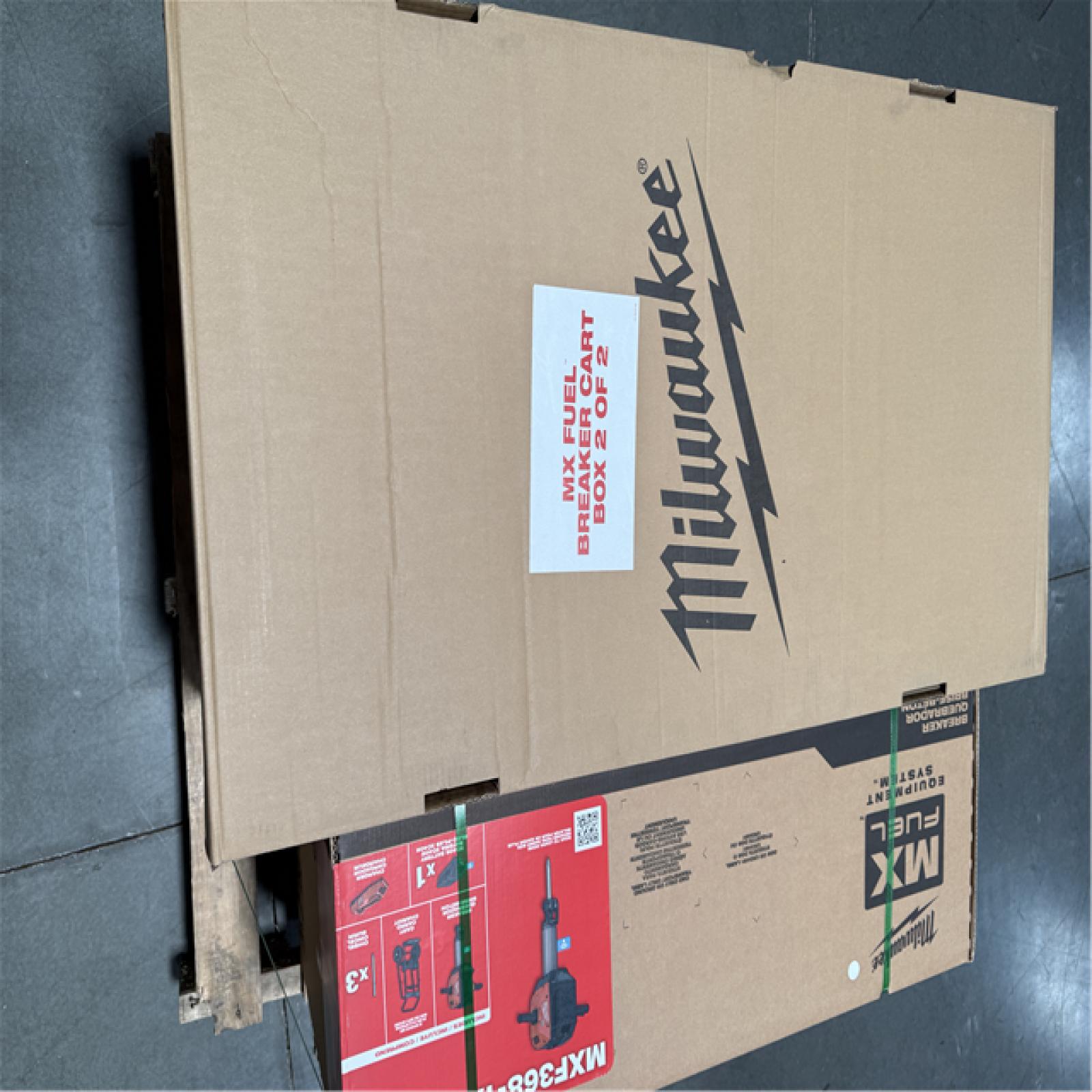CALIFORNIA NEW Milwaukee Breaker & Cart, includes (1) Battery & Charger (damaged box)