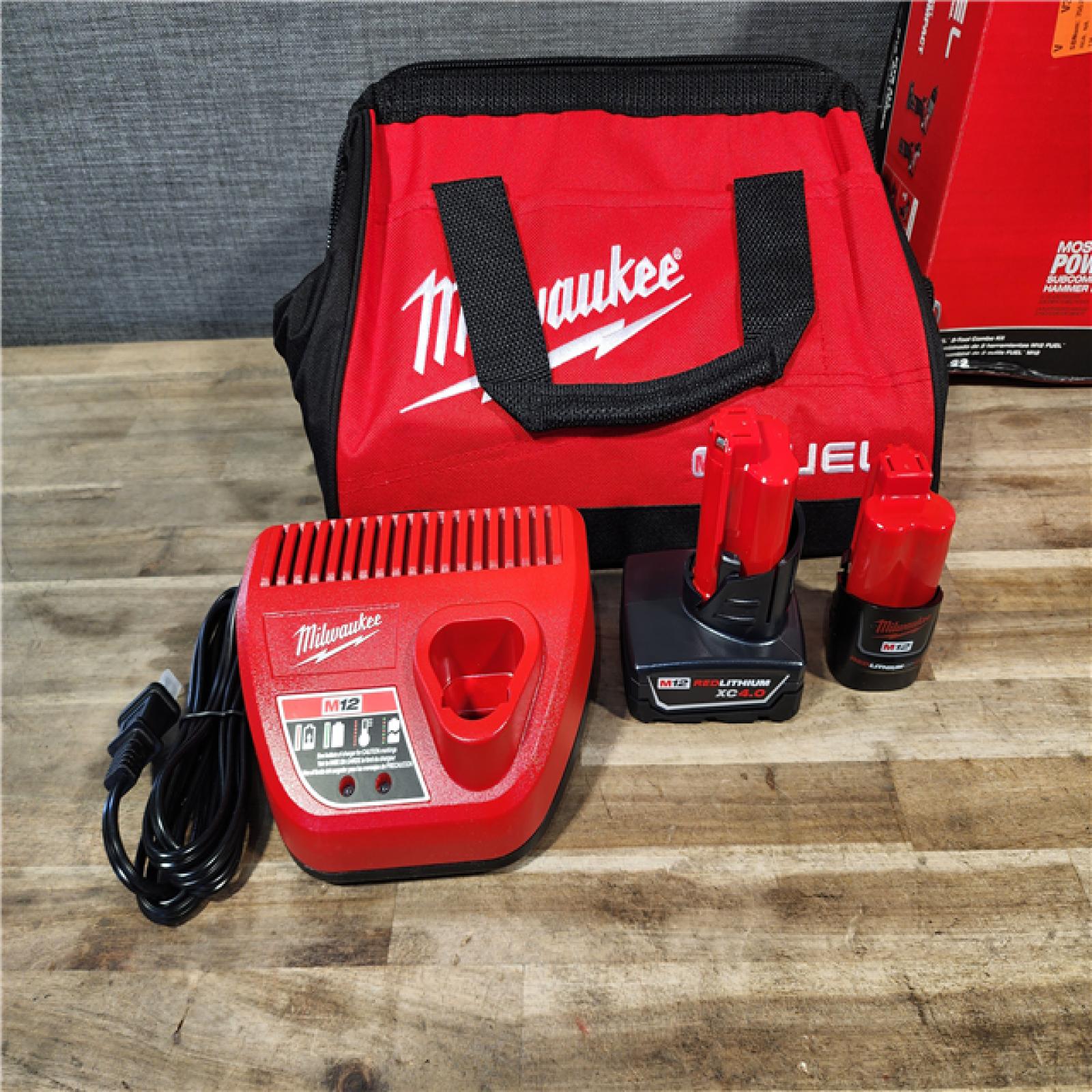 HOUSTON LOCATION - AS-IS (APPEARS LIKE NEW) Milwaukee 3497-22 12V Brushless Hammer Drill and Impact Driver Combo Kit