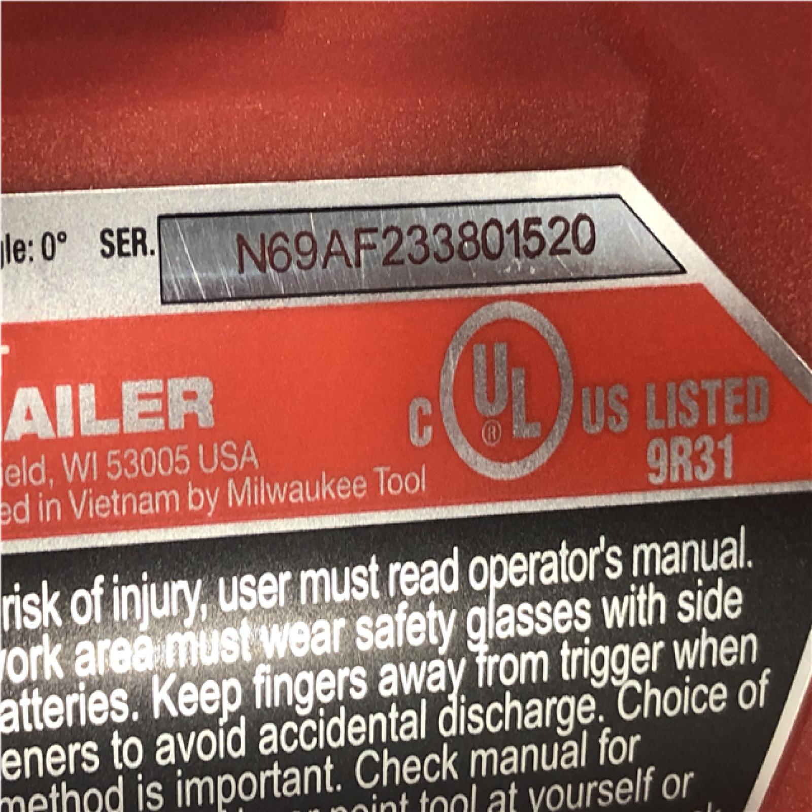 AS-IS Milwaukee FUEL 18-Volt Lithium-Ion Brushless Cordless Gen ll 16-Gauge Straight Finish Nailer (Tool Only)