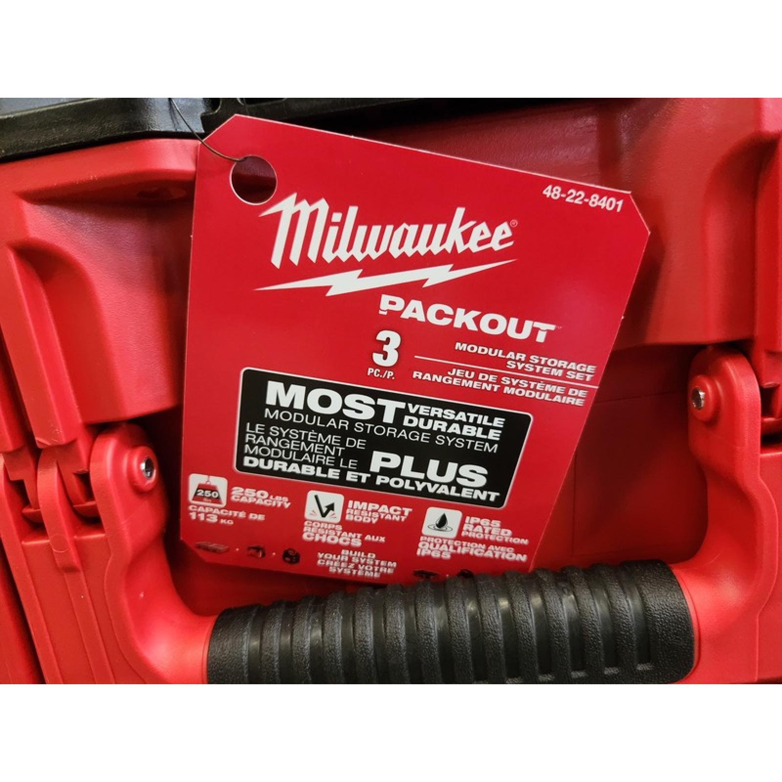 Phoenix NEW Milwaukee PACKOUT 22 in. Rolling Tool Box  22 in. Large Tool Box and 22 in. Medium Tool Box ProSystem Low Profile Handle