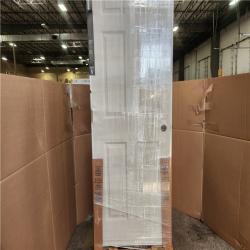 Phoenix NEW Masonite 30 in. x 80 in. 6 Panel Left-Handed Primed Composite Hollow Core Single Prehung Interior Door 4-9/16 in. Flat Jamb Pallet of 6