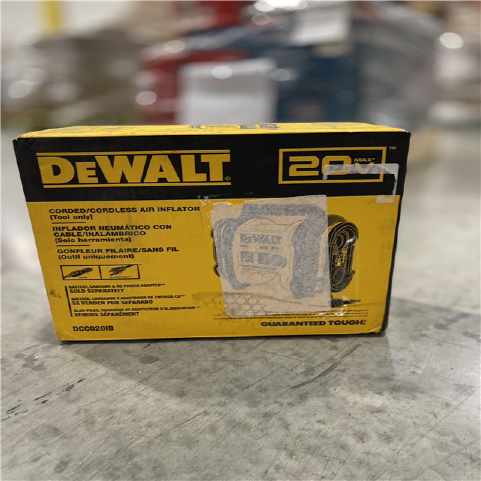 DALLAS LOCATION- NEW!- DEWALT 20V MAX Cordless Electric Portable Inflator (Tool Only)