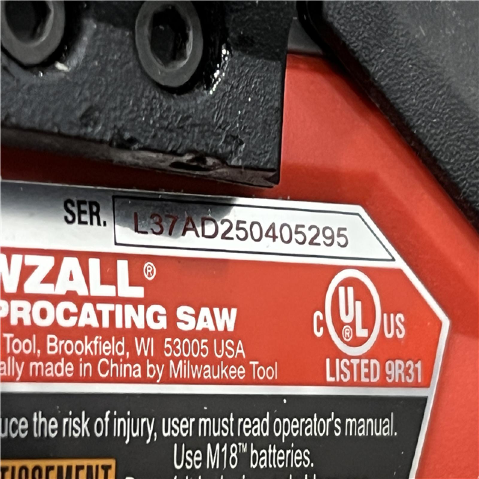 AS-IS Milwaukee FUEL GEN-2 18V Lithium-Ion Brushless Cordless SAWZALL Reciprocating Saw (Tool-Only)