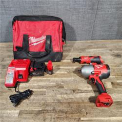 HOUSTON LOCATION - AS-IS Milwaukee 12/18V Lithium-Ion Cordless 3/8 in. Ratchet and 1/2 in. High Torque Impact Wrench with Friction Ring Combo Kit