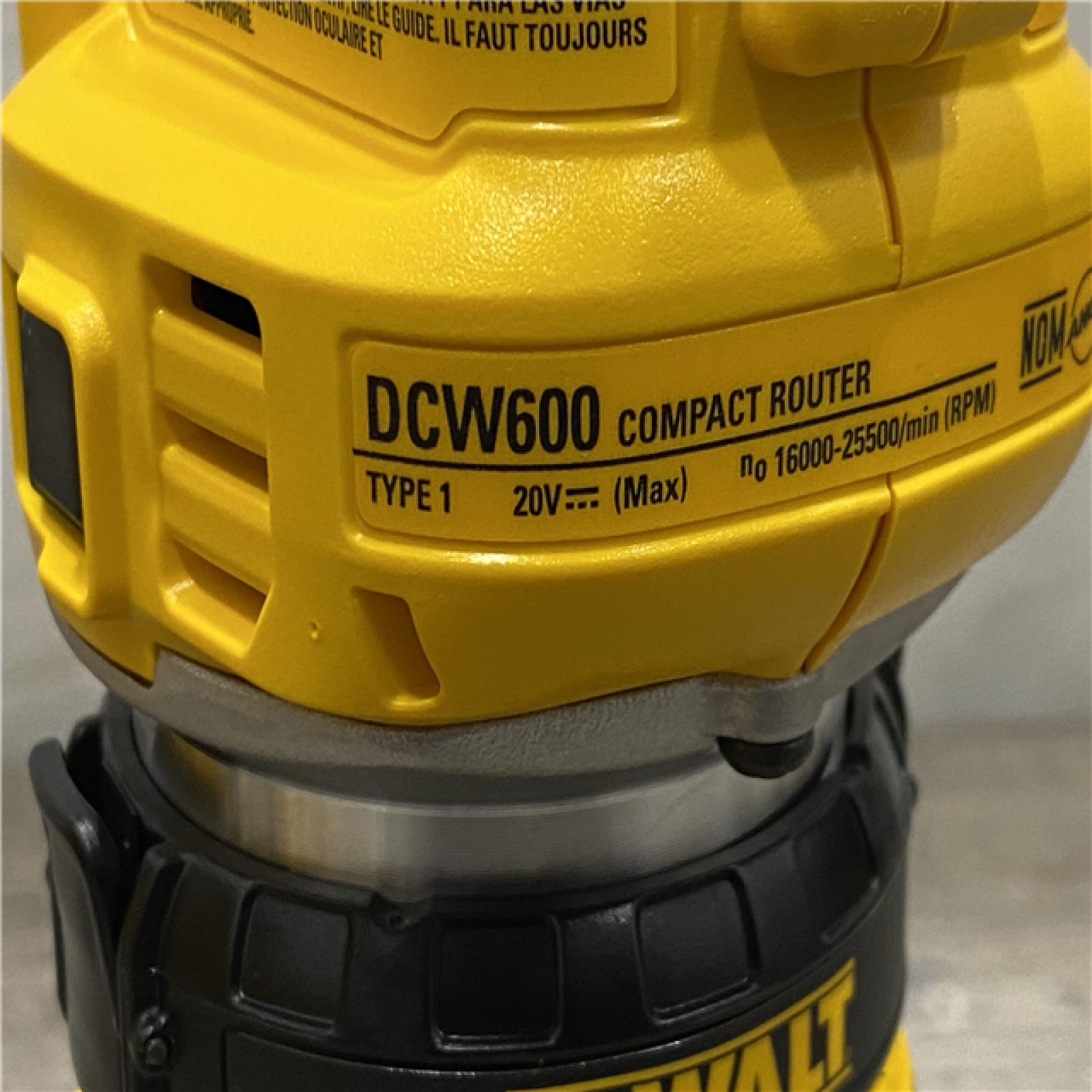 AS-IS DEWALT 20V MAX XR Cordless Brushless Fixed Base Compact Router (Tool Only)