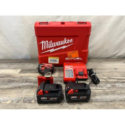 AS-IS Milwaukee FUEL 18V Lithium-Ion Brushless Cordless 3/8 in. Compact Impact Wrench Kit