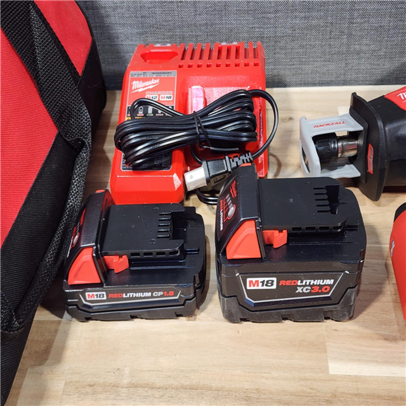 HOUSTON LOCATION - AS-IS MILWAUKEE 5 TOOL COMBO KIT W/ (2) BATTERY & CHARGER