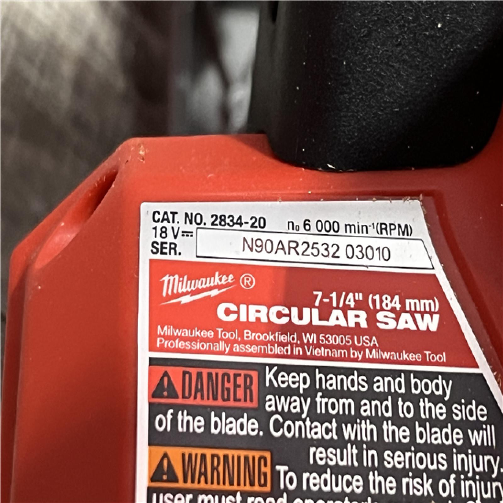 AS-IS Milwaukee FUEL 18V Lithium-Ion Brushless Cordless 7-1/4 in. Circular Saw (Tool-Only)