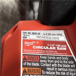 AS-IS Milwaukee FUEL 18V Lithium-Ion Brushless Cordless 7-1/4 in. Circular Saw (Tool-Only)